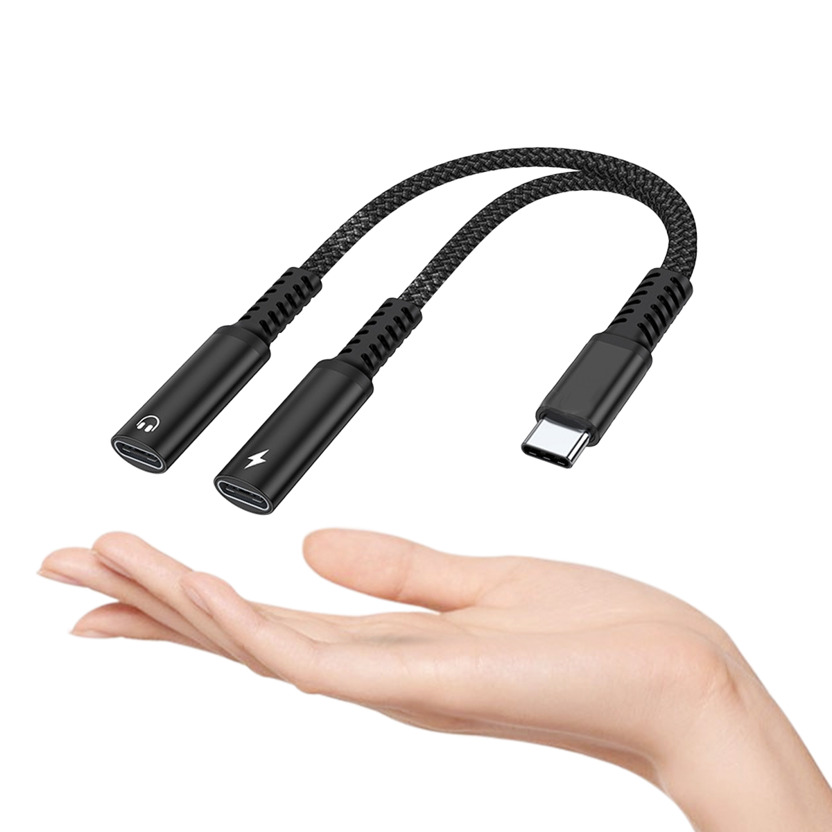 Earphone Splitter Jack - Adapter USB-C 2 w 1 z