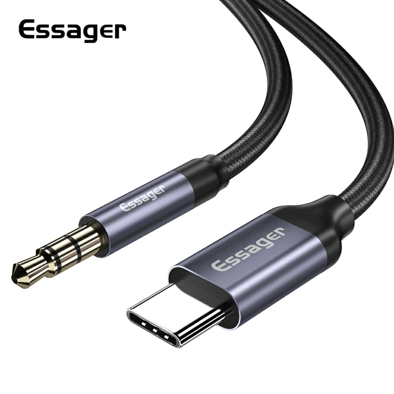 Earphone Splitter Jack - Essager Adapter Usb C do 3,5