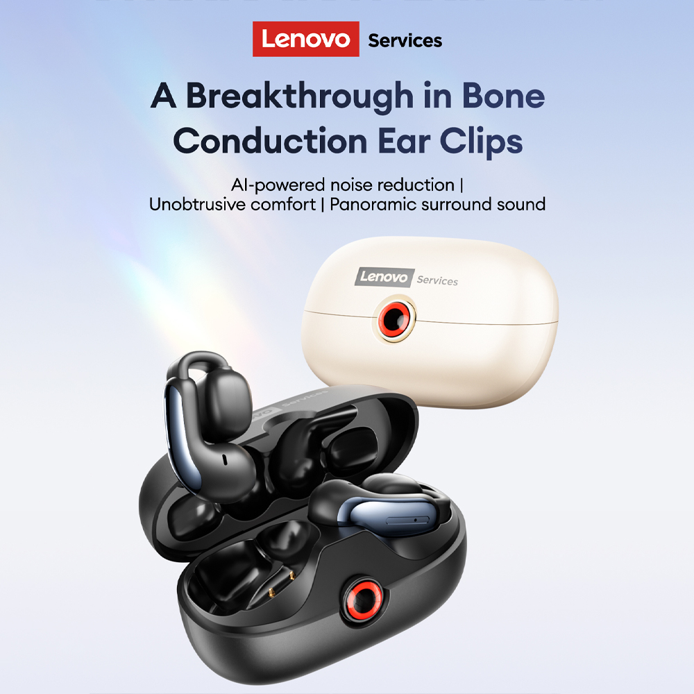 Wired Earphone Mic - Słuchawki Lenovo LES-108 z przewodnictwem kostnym,