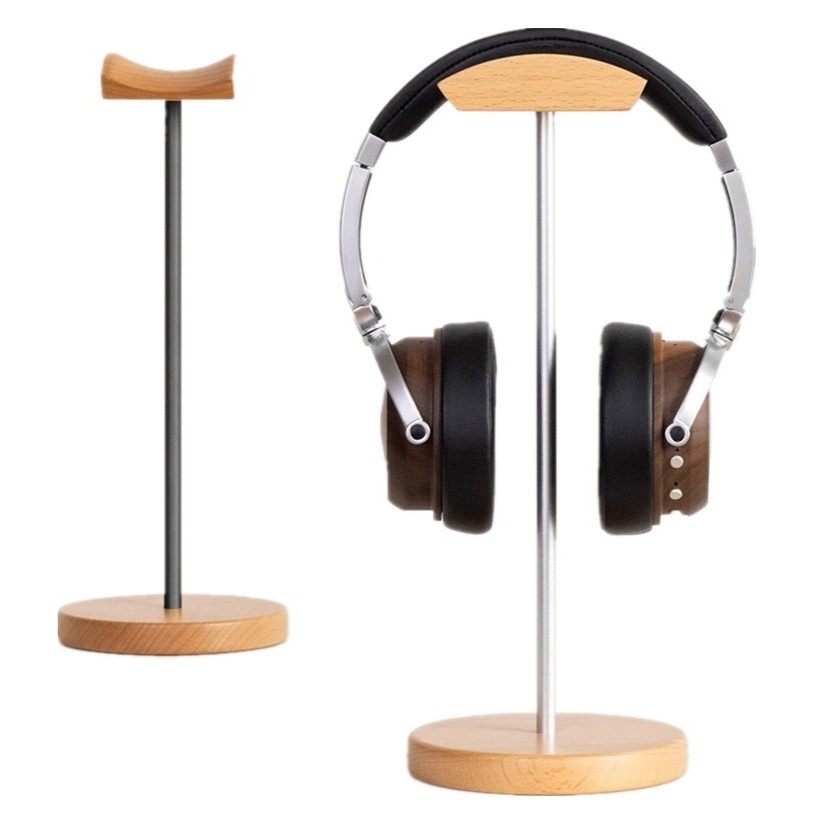 Headphone Stand Desk - Stojak na słuchawki z drewna orzecha