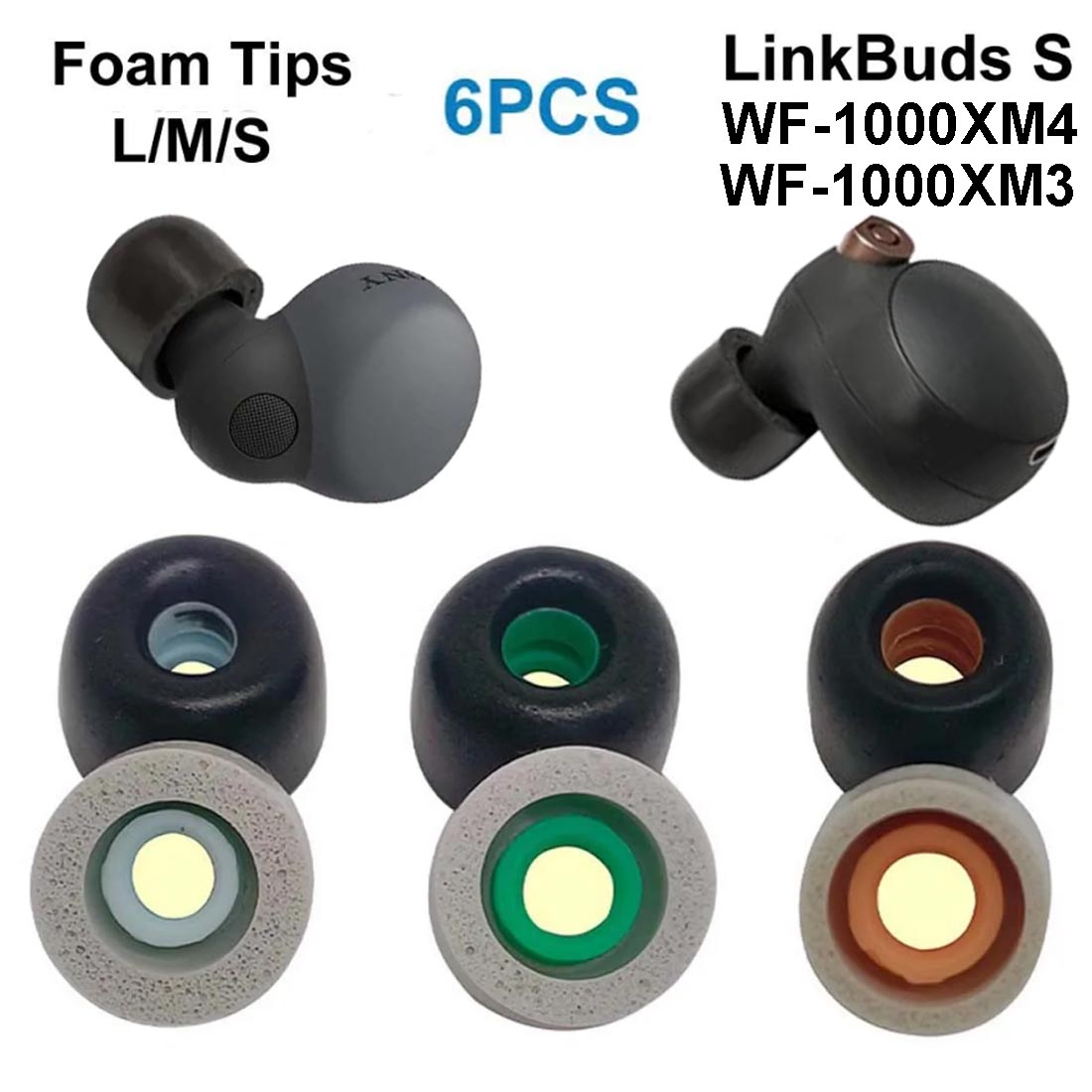 Earphone Foam Tip - Wymienne wkładki douszne z pianki memory