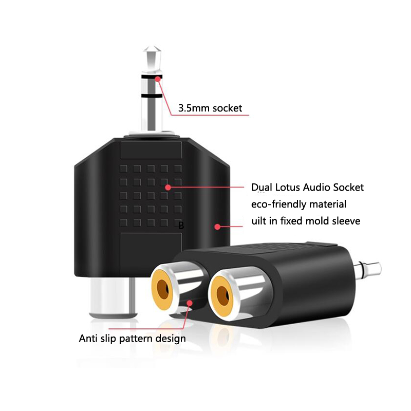 Earphone Splitter Jack - 1/2/4 szt. Adapter kabla audio 3,5