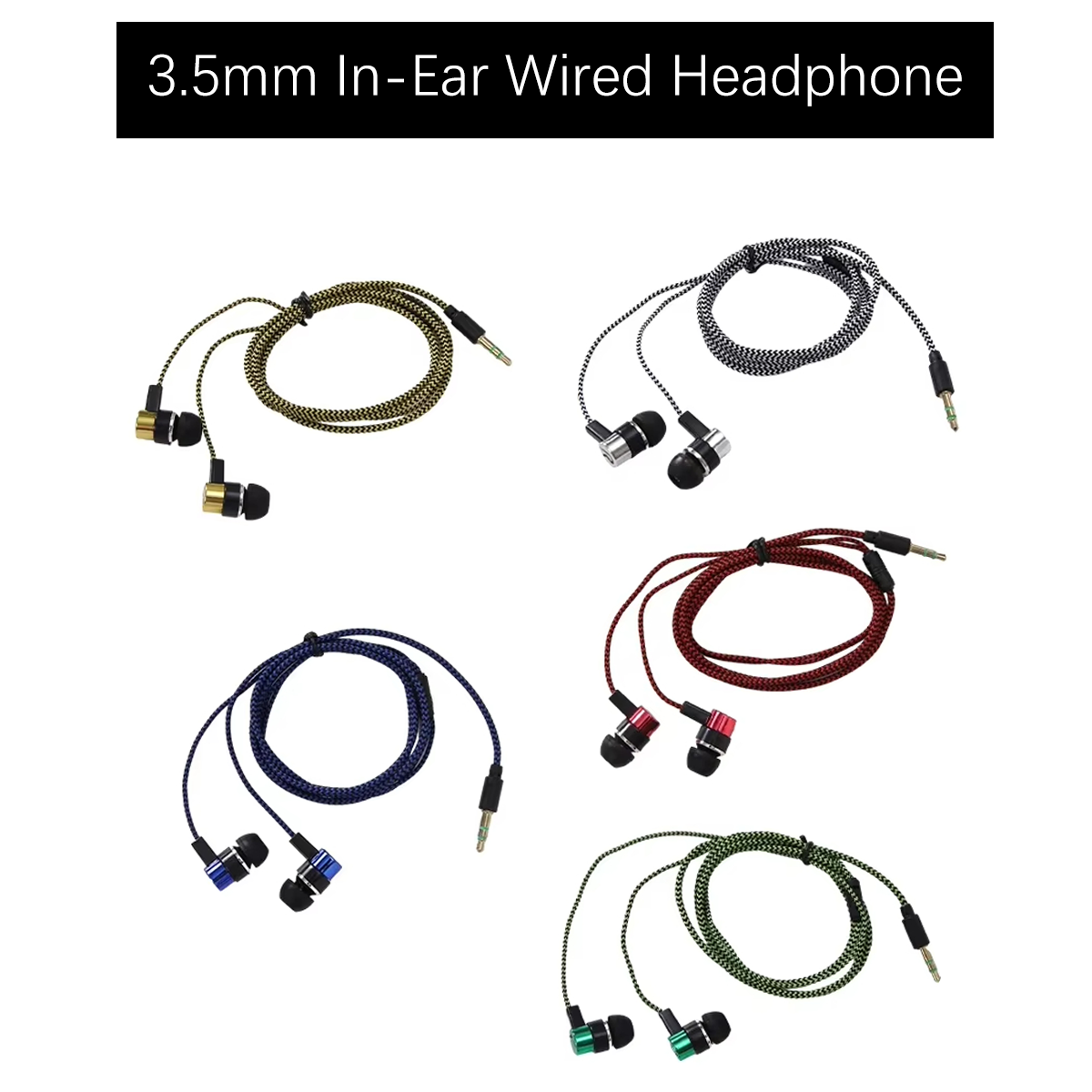 Audiophile Headphone Wired - Słuchawki douszne Miwayer 3.5mm z przewodem