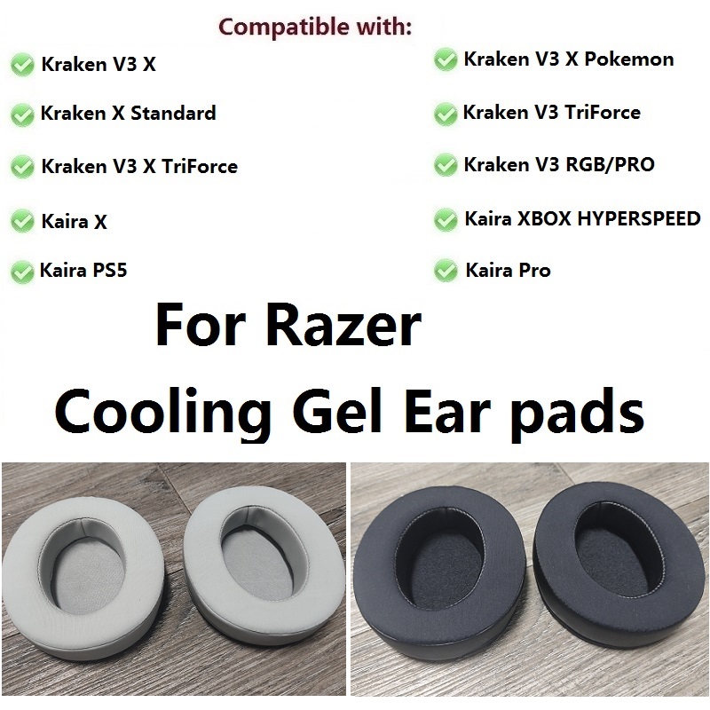 Gaming Headset Rgb - Nauszniki żelowe chłodzące do słuchawek Razer