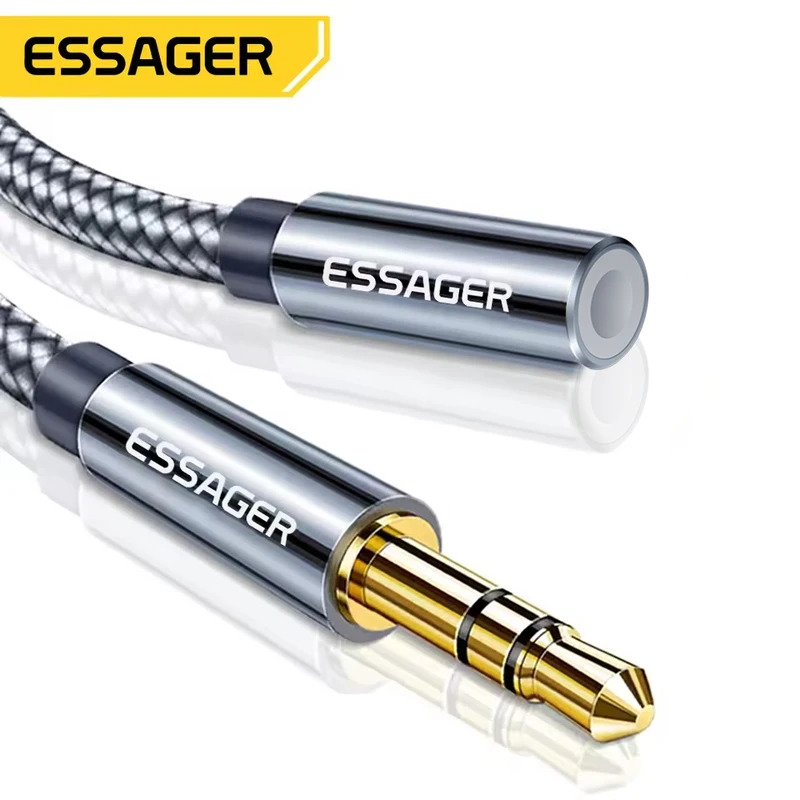 Earphone Splitter Jack - Przedłużacz audio Essager 3.5mm, kabel rozdzielający