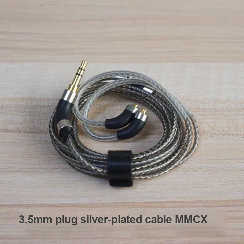 Audiophile Headphone Wired - Posrebrzany kabel do słuchawek MMCX, przewód