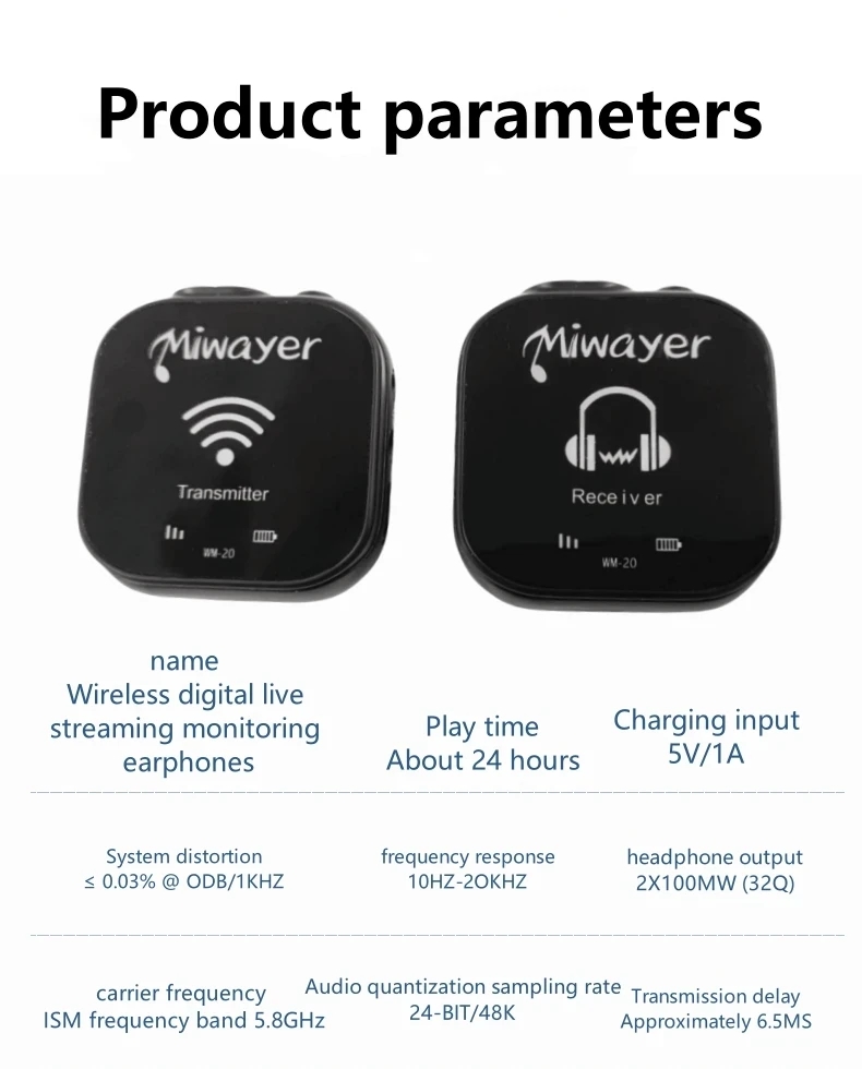 Miwayer WM-20 5.8G Bezprzewodo – In Ear Monitor Iem recenzja i cena