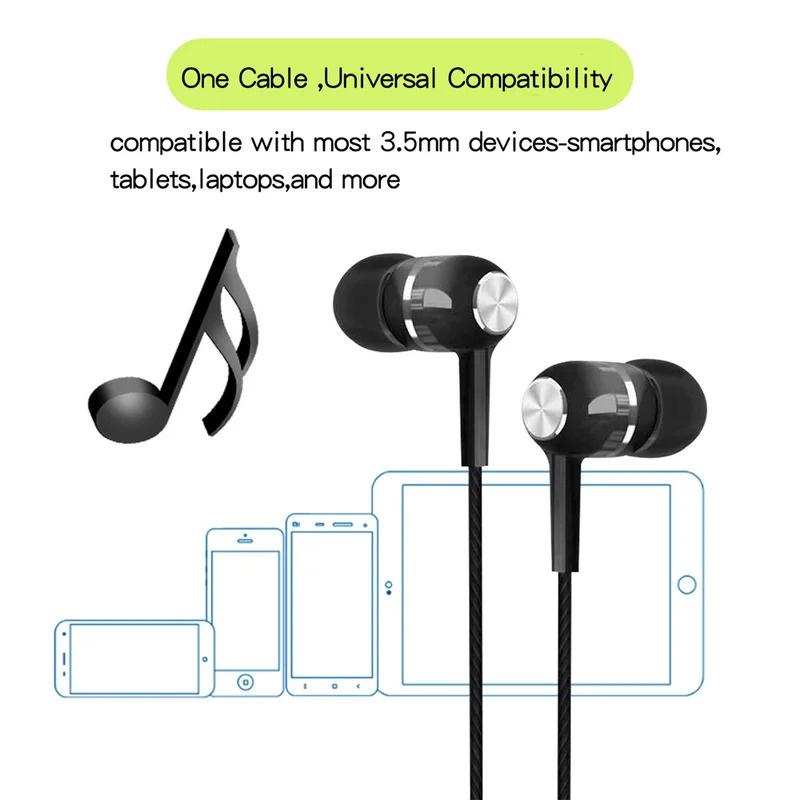 1/2/3/4 szt. Słuchawki przewod – Wired Earphone Mic recenzja i cena