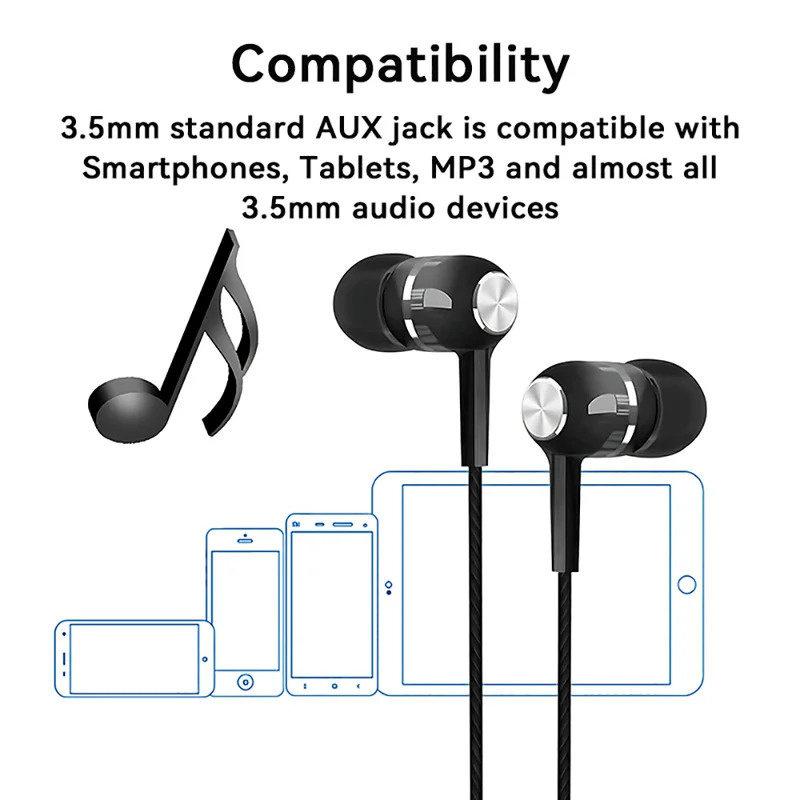1/2/3/4 szt. Słuchawki przewod – Wired Earphone Mic recenzja i cena