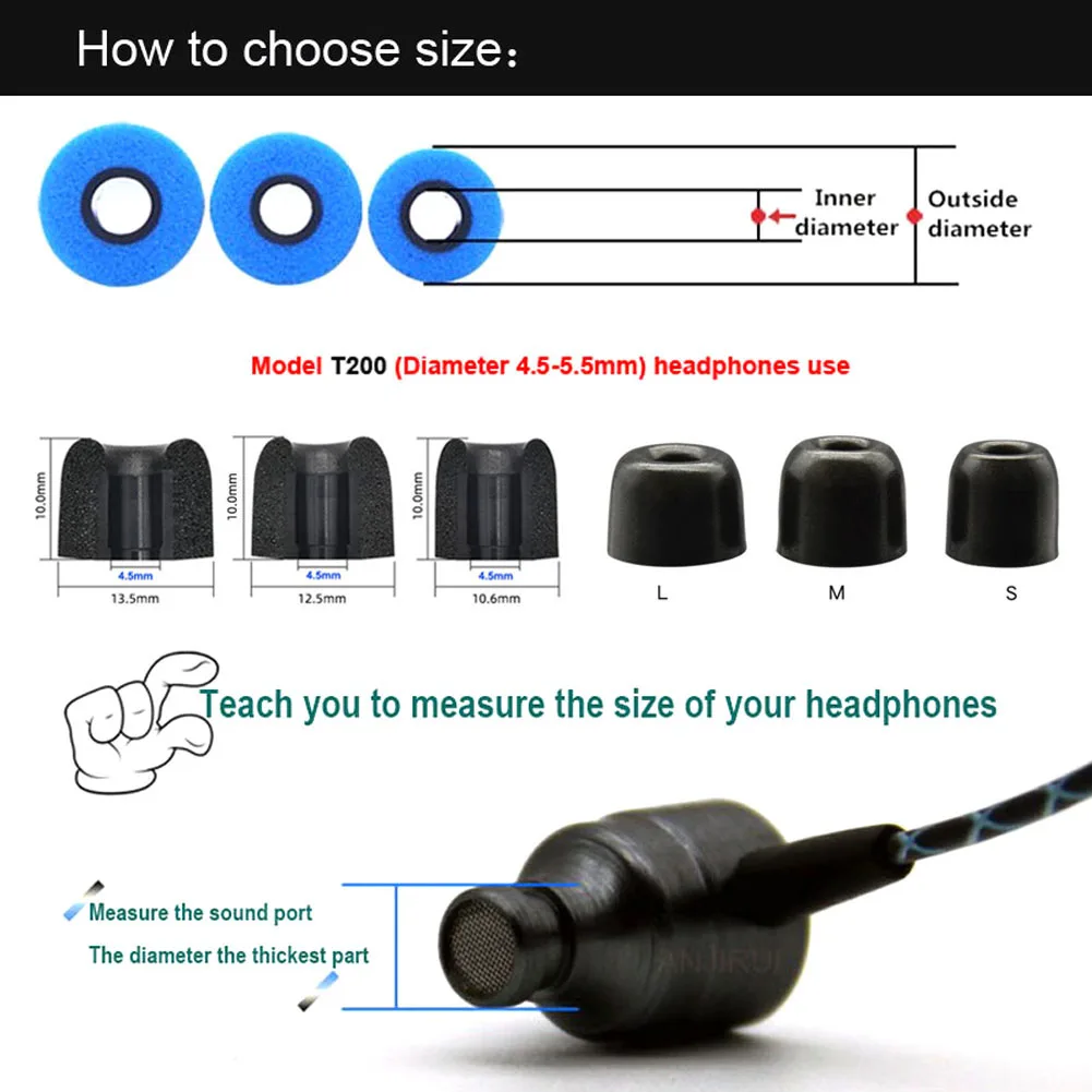 12 Par ANJIRUI Piankowe Nakład – Earphone Foam Tip recenzja i cena