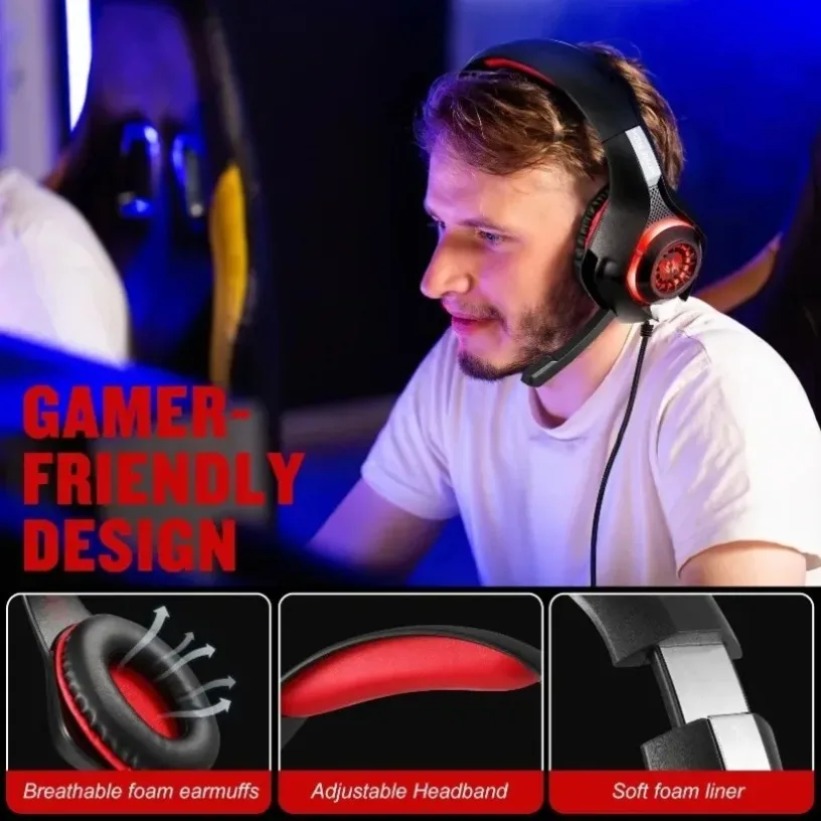 Słuchawki gamingowe LED z mikr – Gaming Headset Rgb recenzja i cena