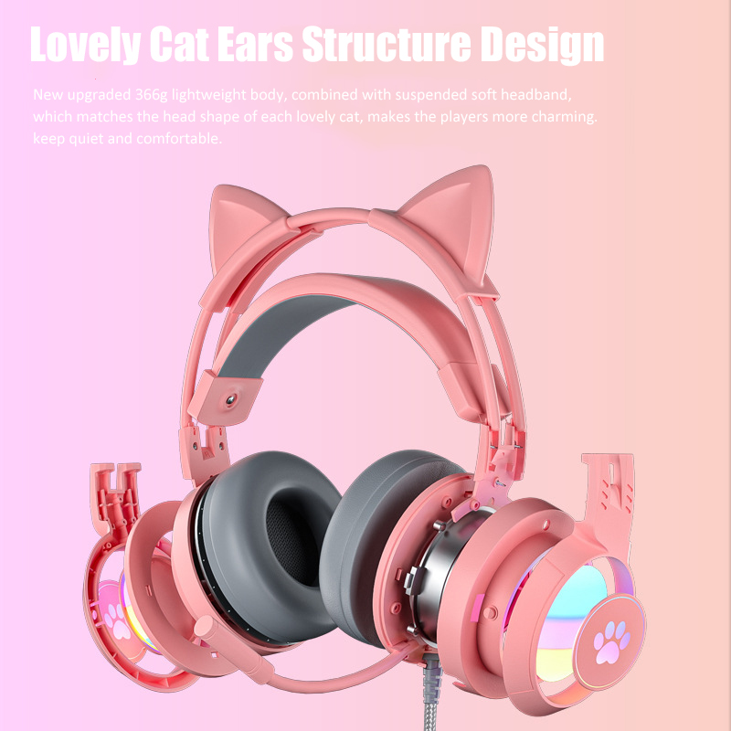 Słuchawki do gier z uchem kota – Gaming Headset Rgb recenzja i cena