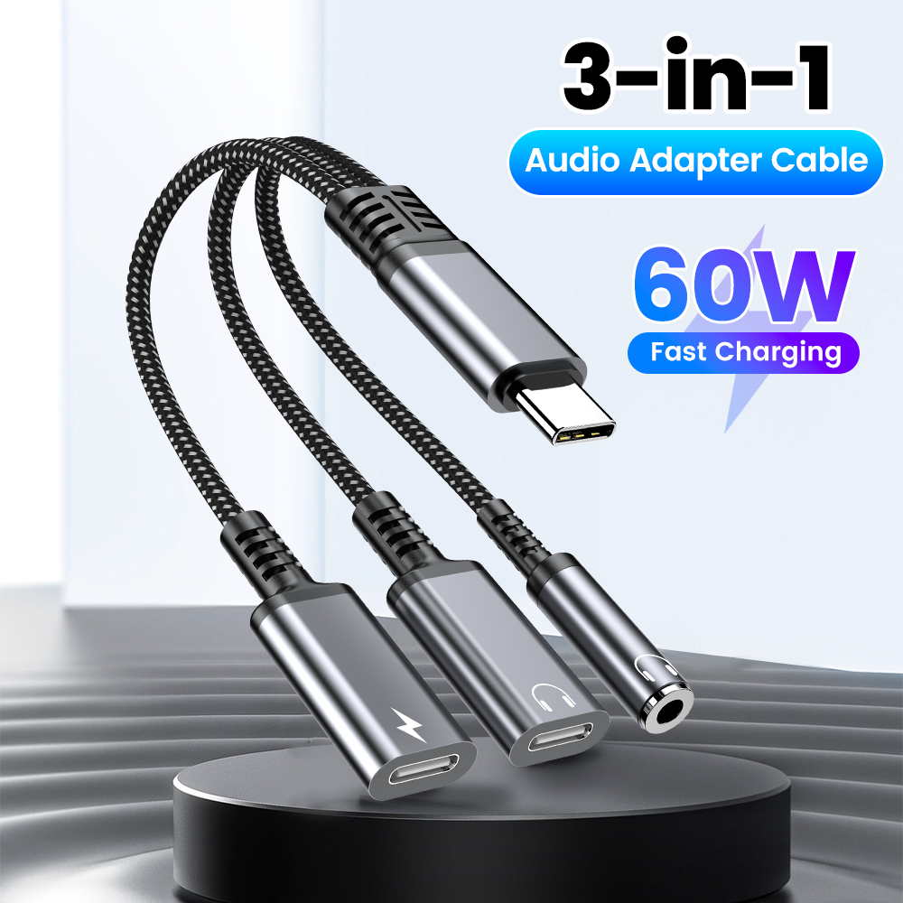 Kabel adapter audio Type C 3w1 – Earphone Splitter Jack recenzja i cena